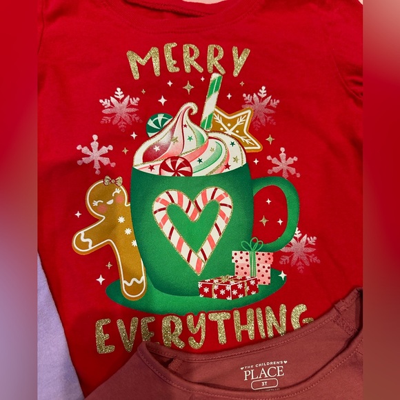 Girl long sleeve graphic tees set of 6 size 3t - Picture 5 of 7